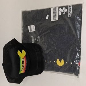 7-11 PAC MAN Tshirt size Large & Trucker Hat NEW NWT